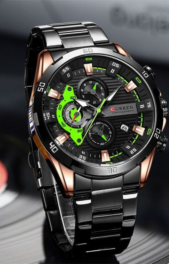 Curren Black Two Tone Stainless