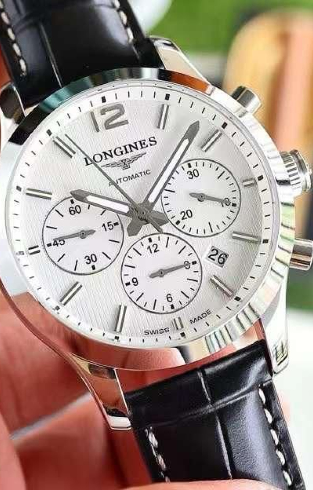 Longines White & Leather Belt